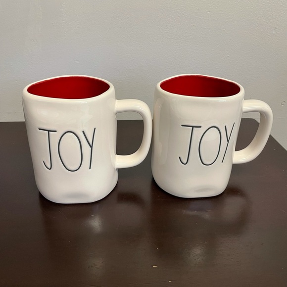 New Rae Dunn Set of 2 “JOY” Mugs - Picture 4 of 7